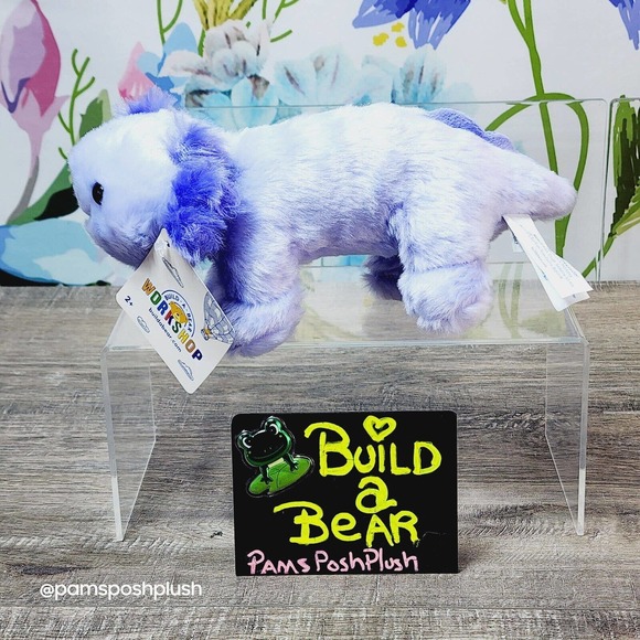 Build A Bear Baby Axolotl Lavender Mini Plush Buddies Smallfries BAB Purple - Picture 6 of 6